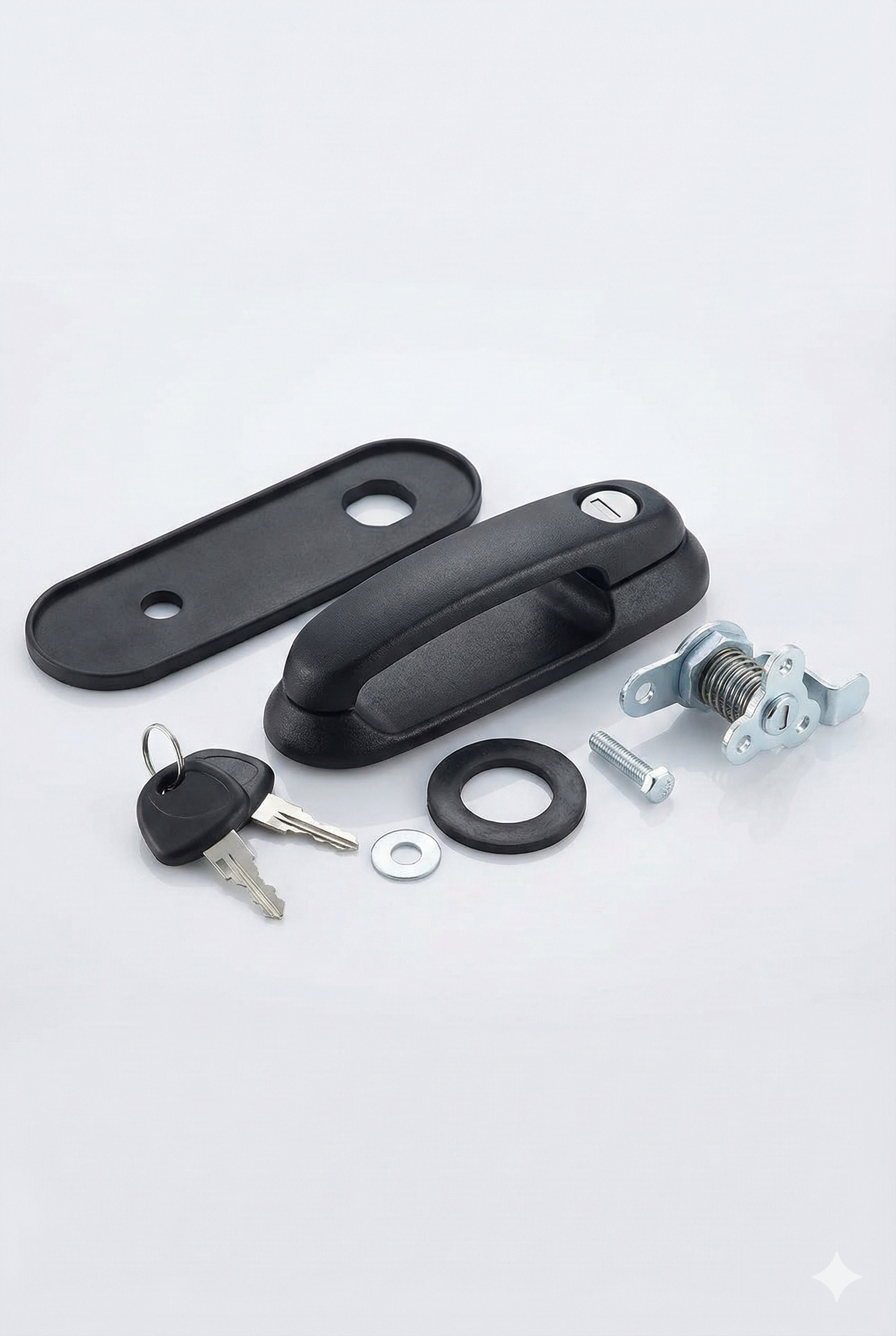 Lock handle and keys close-up
